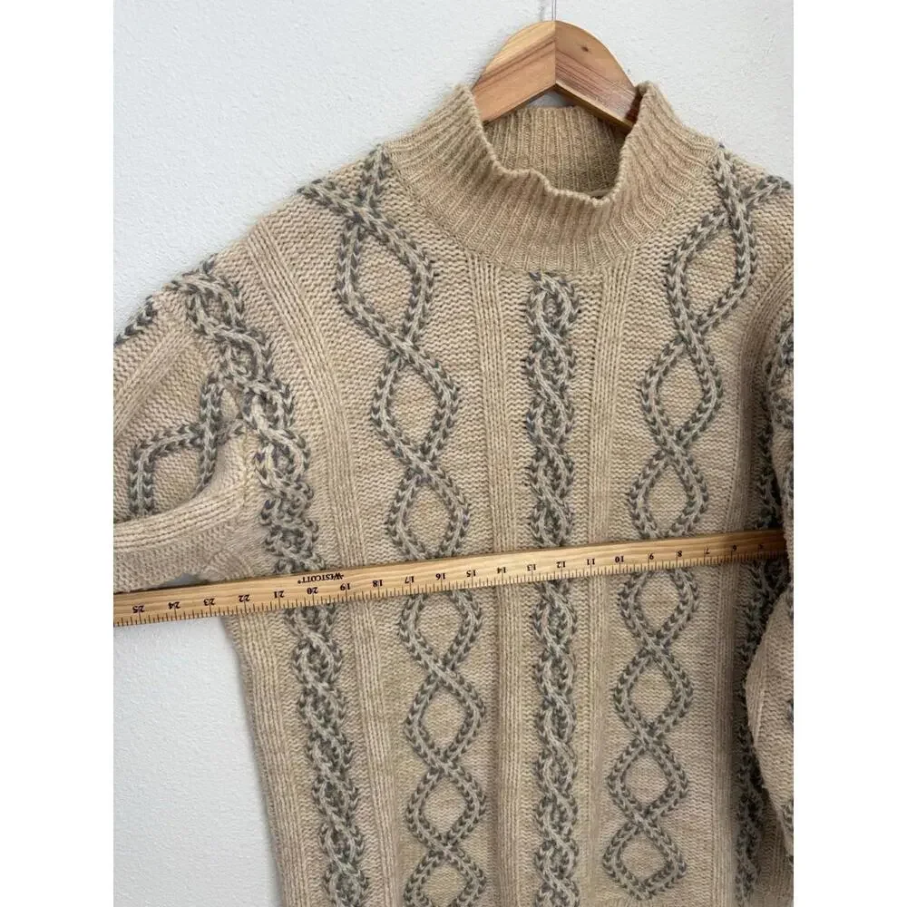 Vintage 90’s Eddie Bauer Legends Wool Blend Fisherman Knit Sweater‎ Women’s M